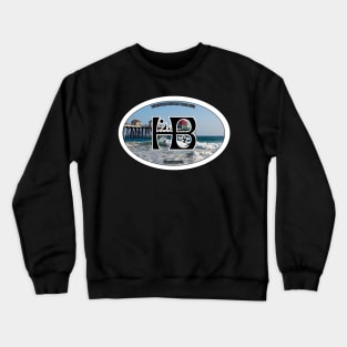 Huntington Beach Travel Sticker Crewneck Sweatshirt